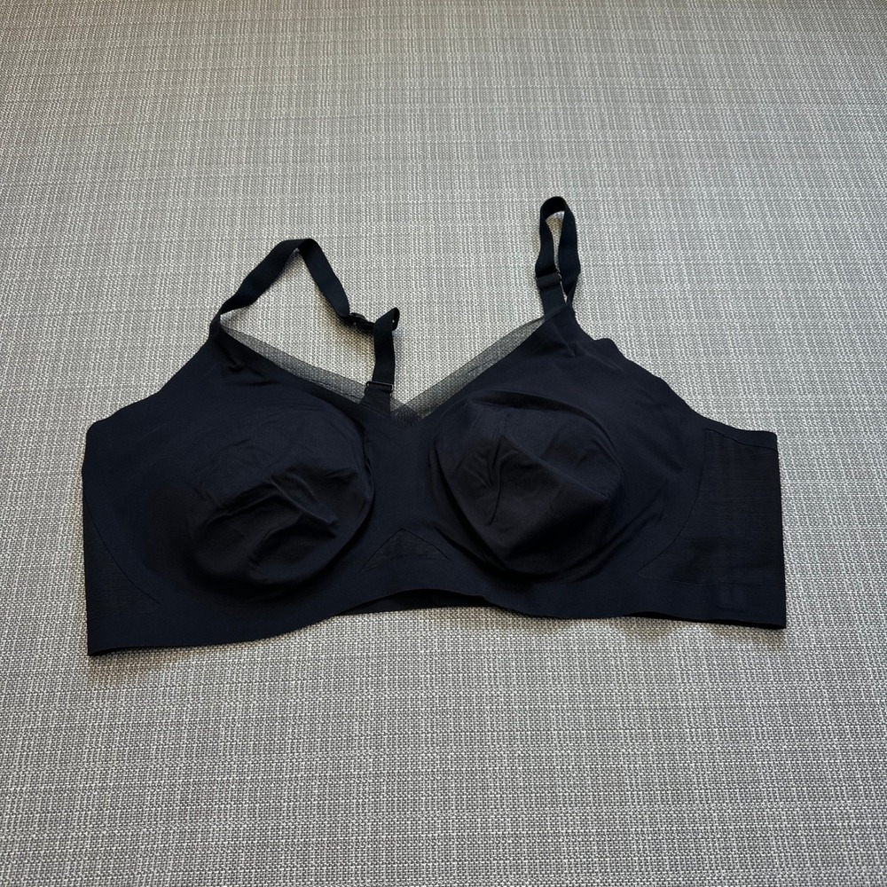 Honeylove Silhouette Bra Black Size 3X Style LWBR0302 Wireless V-Neck